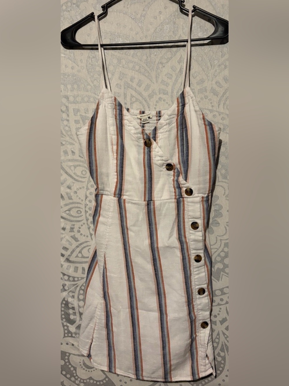☀️ American Eagle Striped Button-Down Cami Mini Dress | Size M 👗